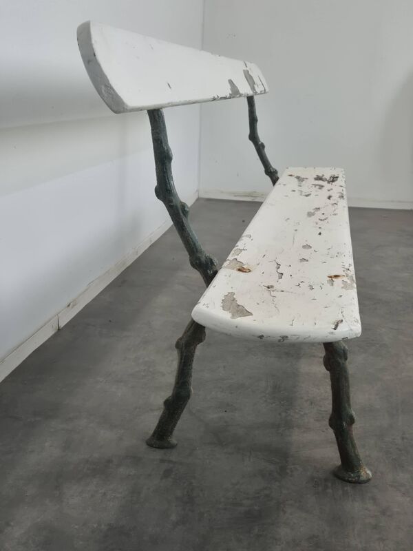 Banc de jardin en fonte modèle branche d'arbre