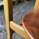 5 beech and teak chairs - Denmark 50s/60s