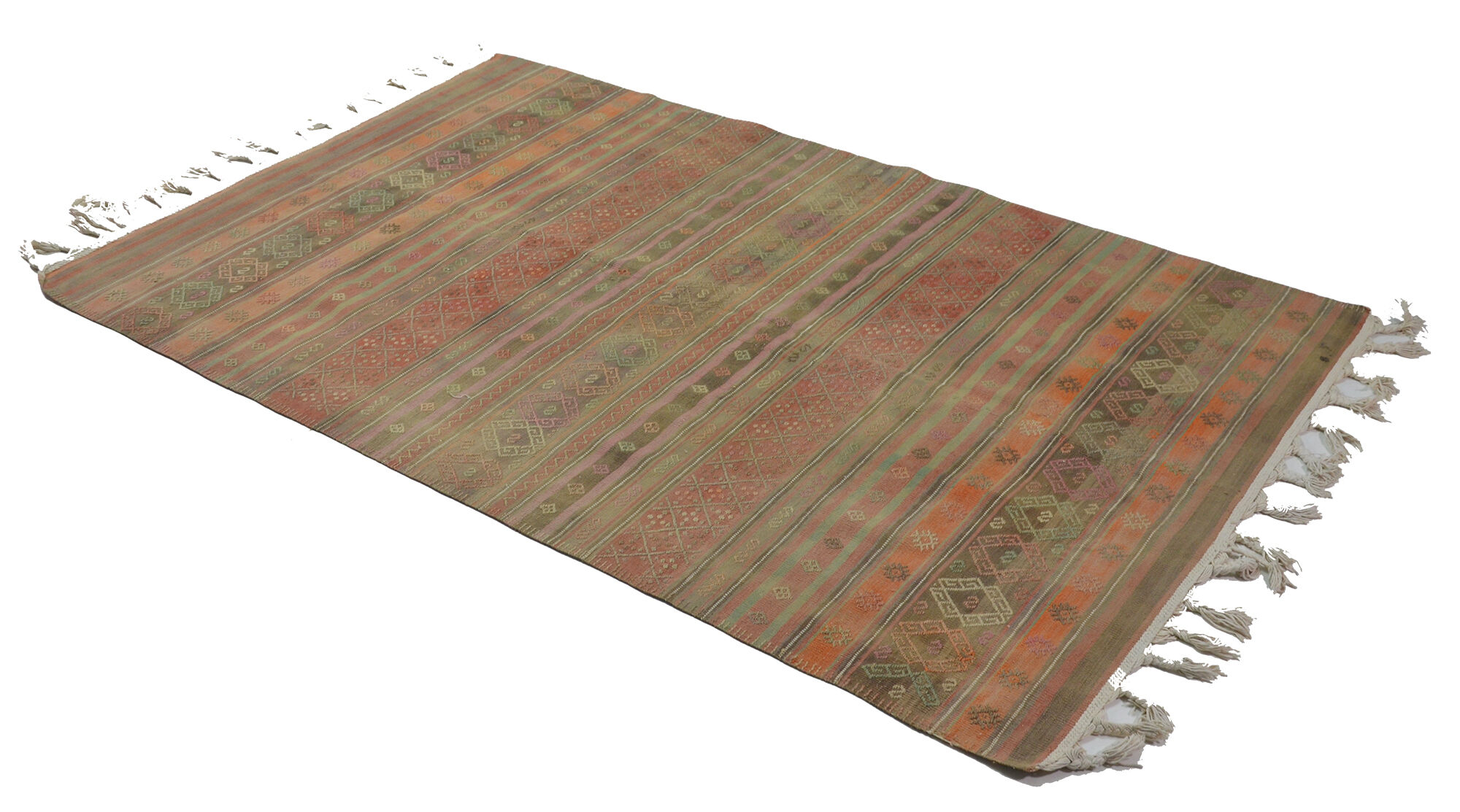 Anatolian handmade kilim rug 260 cm x 167 cm