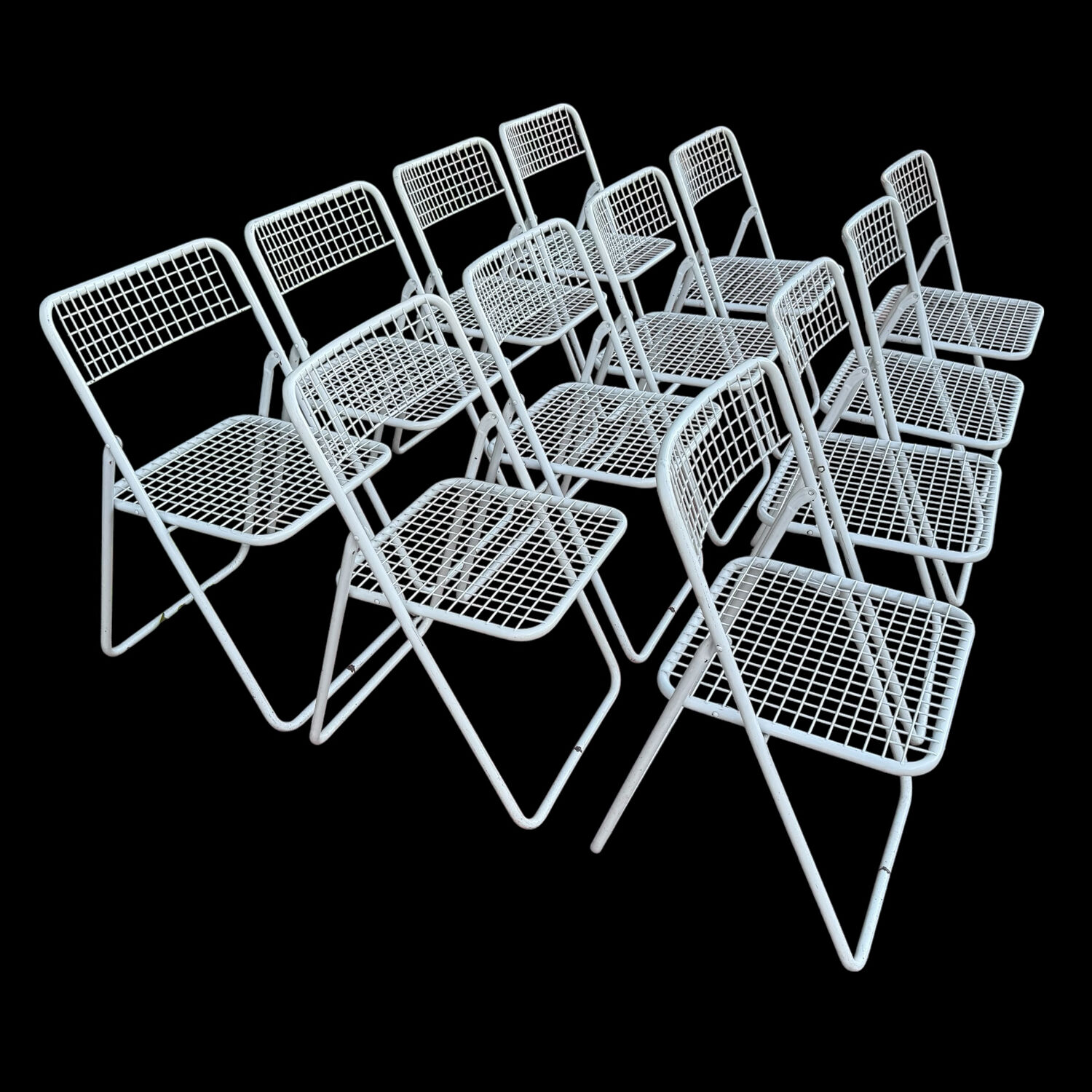 Ted Net Folding Chairs by Niels Gammelgaard for IKEA, 1970s, Set of