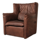 Patinated leather armchair by Gerard van den Berg for Montis, Netherlands, 1970s