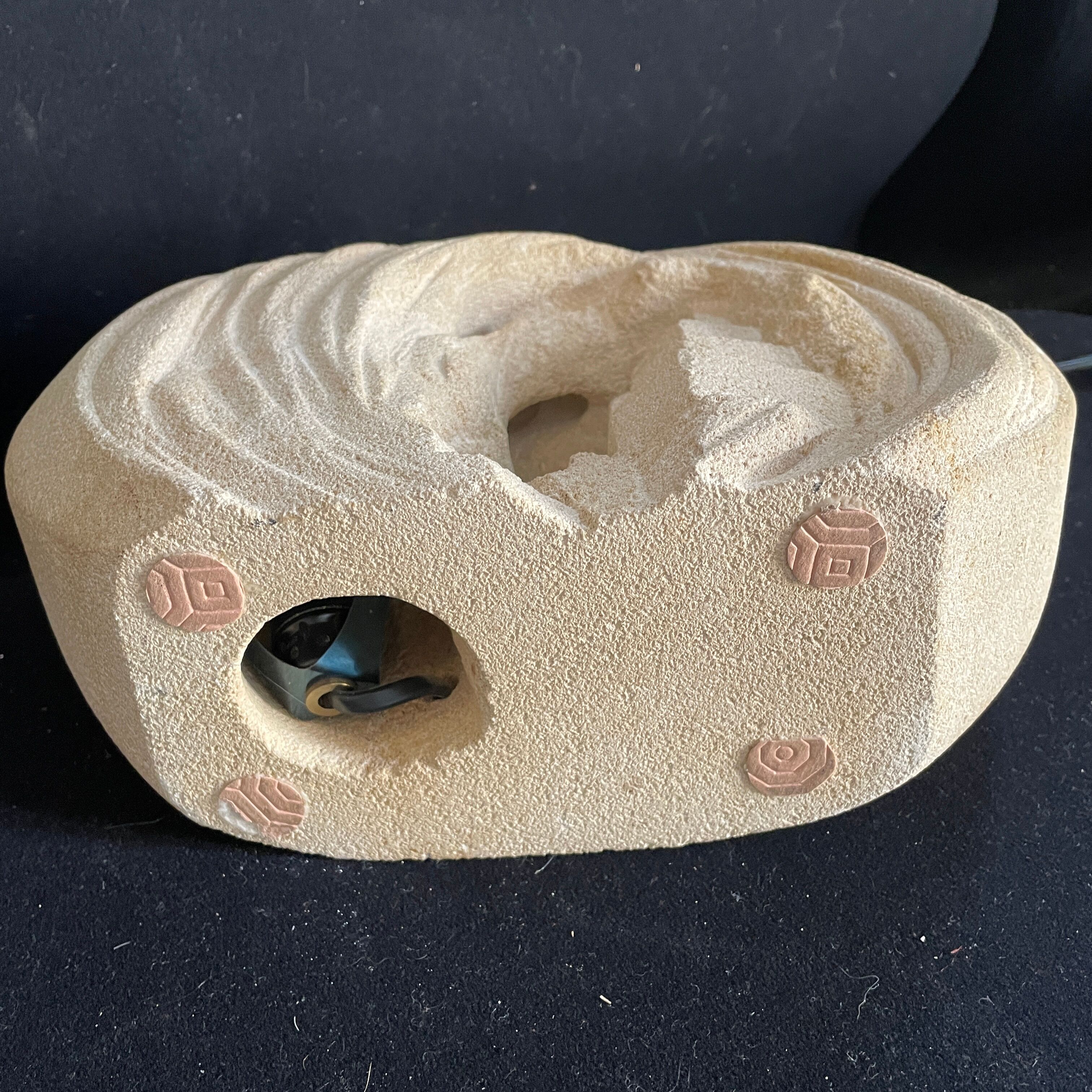 Arsene Galisson lamp in stone vintage design 1970