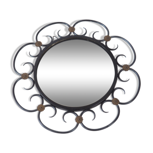 miroir marguerite métal