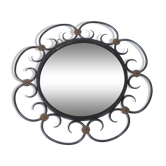 Metal daisy mirror 39x39cm
