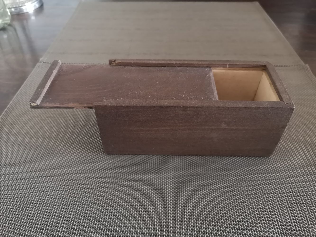 Plumier écolier en bois teinté - années 1960/1970