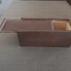 School pen tray in stained wood - 1960s/1970s