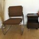 Vintage 60/70s chrome and fabric chair
