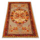 Handwoven orange wool area rug 85x155cm