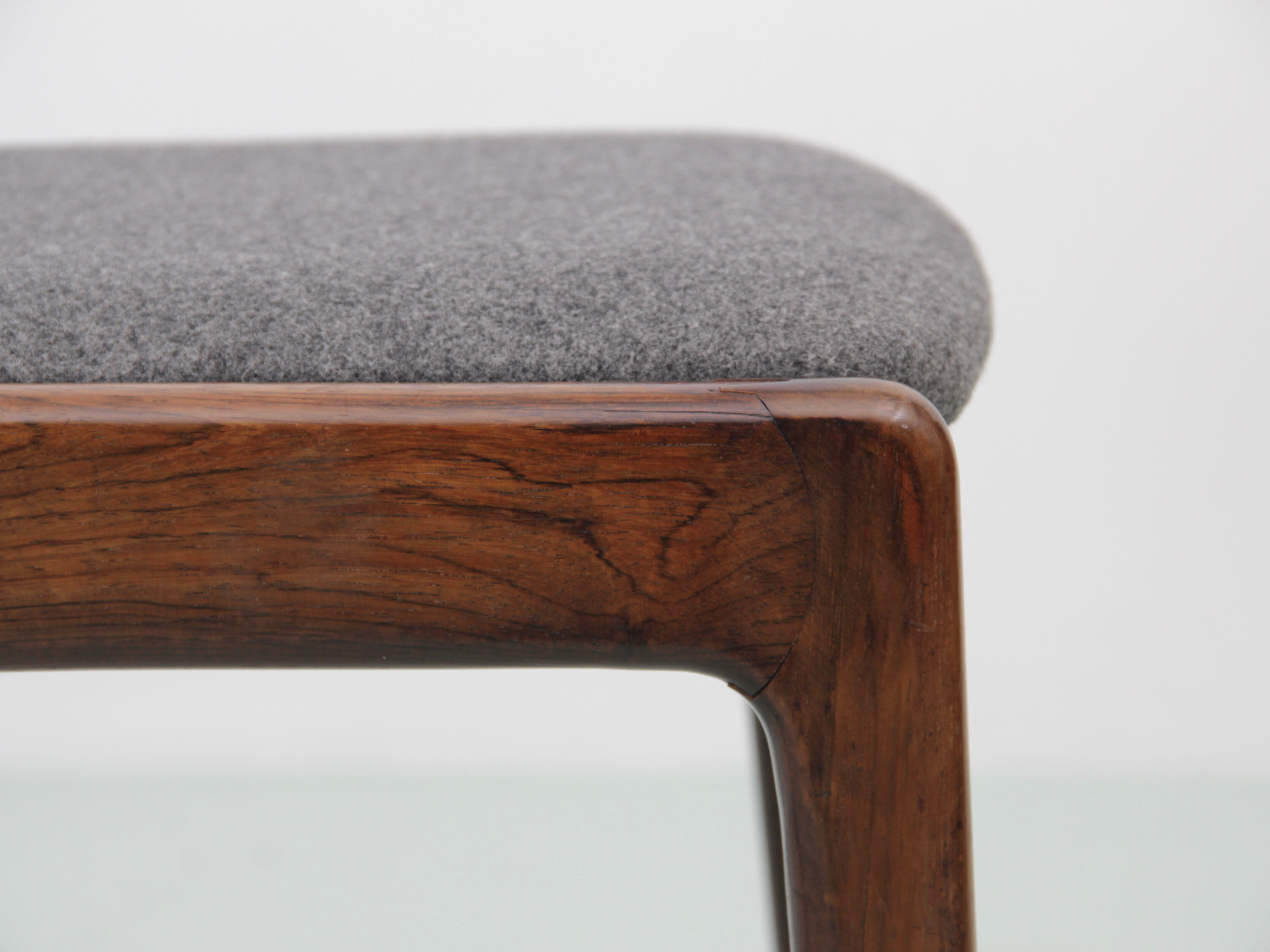 Suite of 6 Scandinavian rosewood chairs from Rio