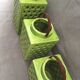 Set trio decorative lanterns design ceramic enamelled cracked glaze