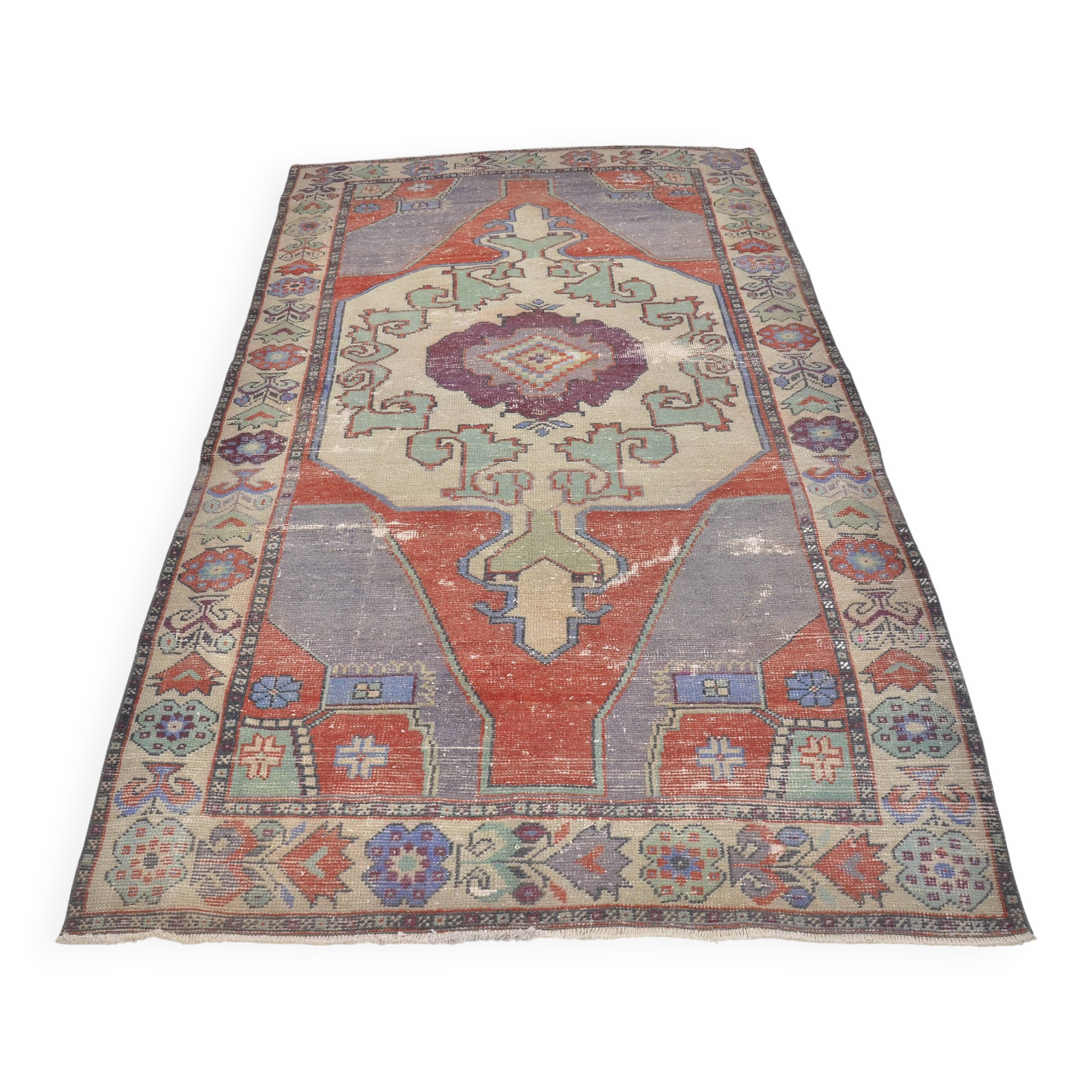 Oushak Floor Hnamdade Vintage Carpet sku 1342