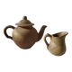 Teapot and small earthenware pot
