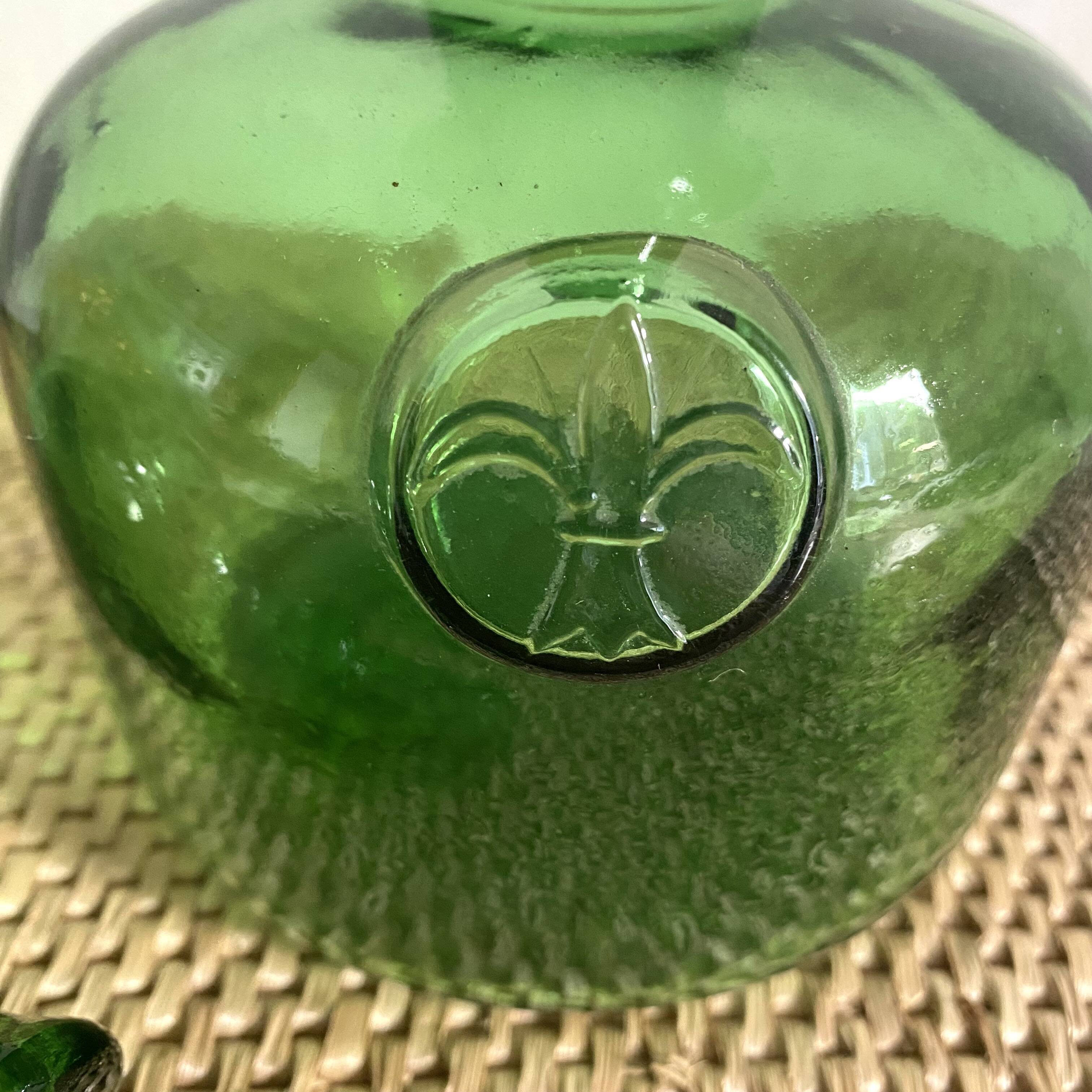 Vintage carafe in tinted green