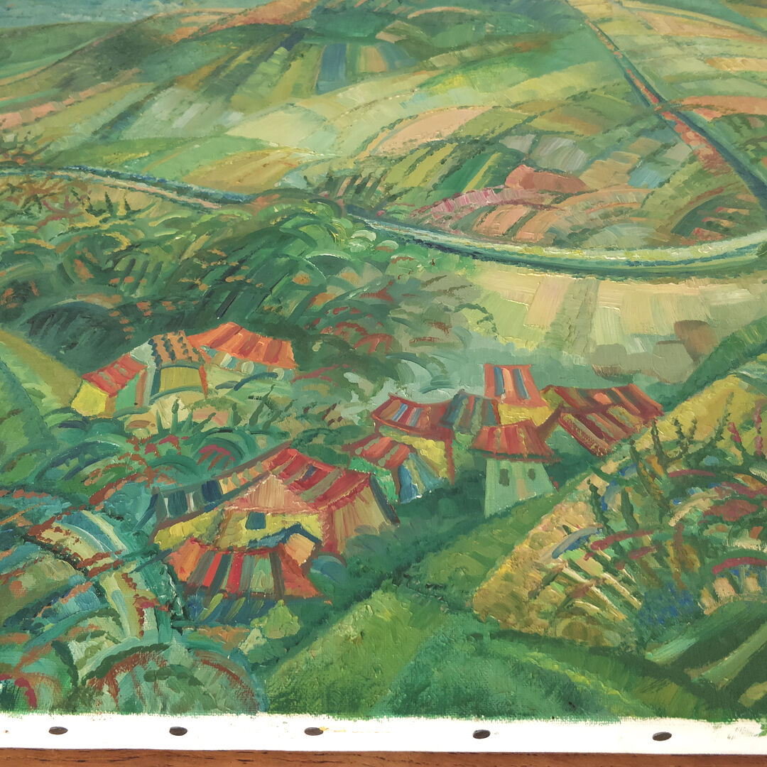 Cerdon's green and wine landscape picture