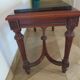 Coffee table - black marble top - Louis XIII style - H-shaped crossbar base