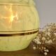 Vintage tulip wall lamp in mint green and gold Clichy glass