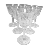 6 glasses of white wine in Saint Louis crystal, Tommy model