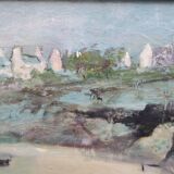 Painting seaside brittany artists' lounge 1970