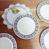 Set of 4 flat plates Badonviller, Robinson