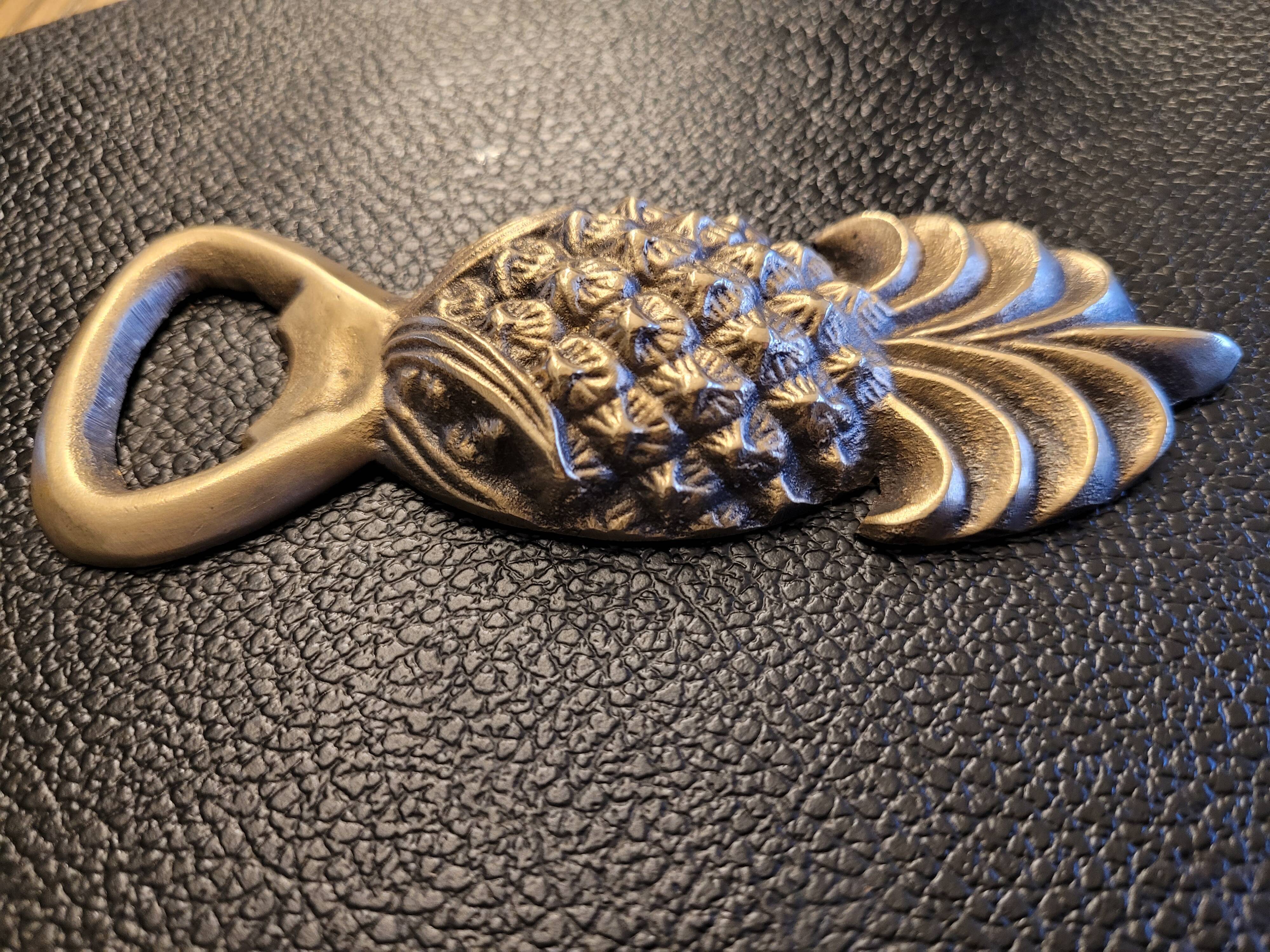 Brass pineapple bottle opener