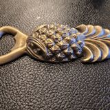 Brass pineapple bottle opener