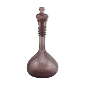 Biot pink bubble glass carafe