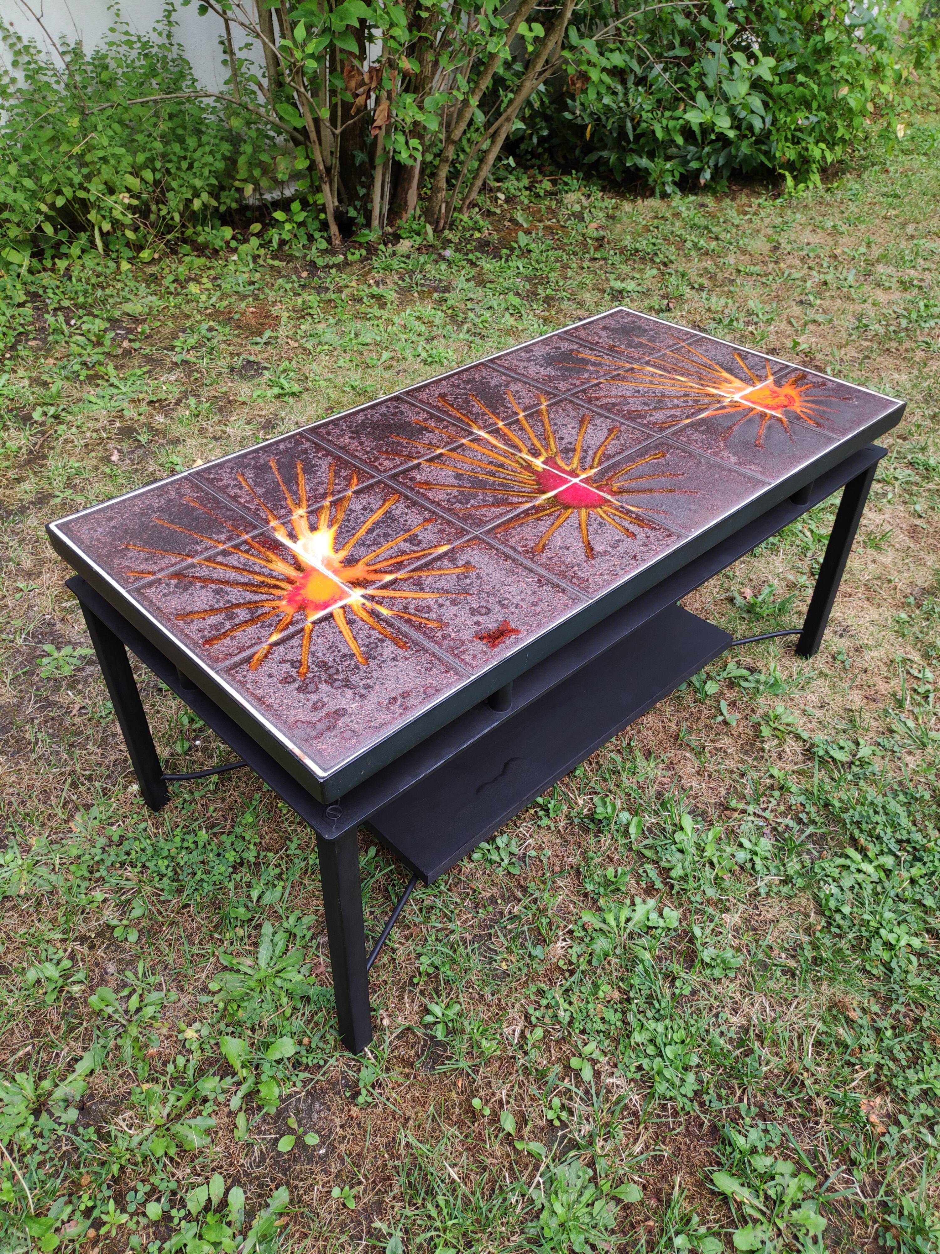 Vintage coffee table La Roue Vallauris