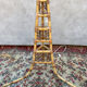 1950s Rattan Floor Lamp in the Style of Louis Sognot, France