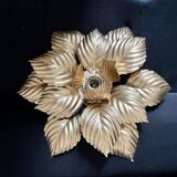 Golden flower wall lamp