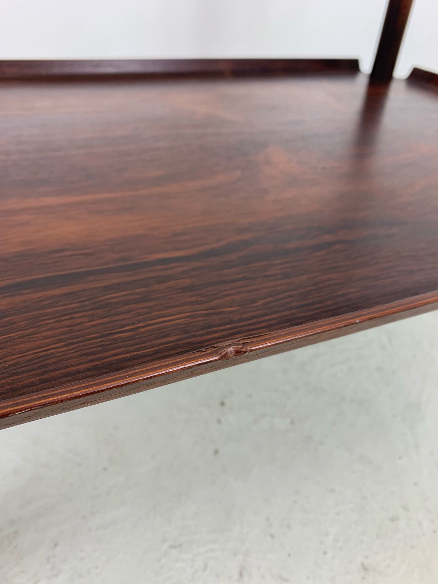 Danish midcentury serving trolley in palisander by poul hundevad, 1960s