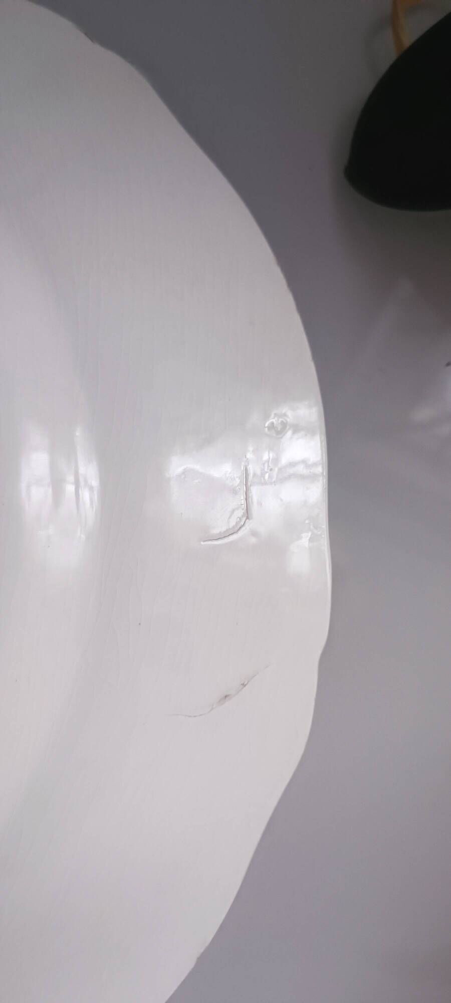 Large vintage round plate in earthenware. Sarreguemines model Vence. 31 cm.