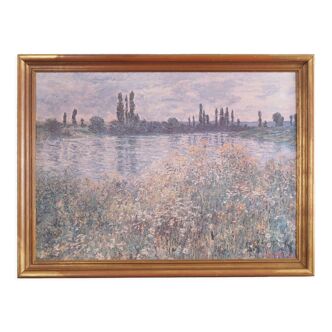 Painting, The Blue Meadow”, copy, Claude Monet