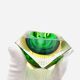 Murano bowl - Flavio Poli - Sommerso - Amber Green - Circa 1960