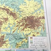 Old map of Northern Europe Germany Poland Denmark 43x43cm from 1950
