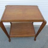Pedestal table, late Art Deco tea table, 50-60 oak