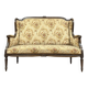 Louis XVI style wingback bench in carved wood circa 1850