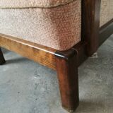 Pair of art deco velvet armchairs