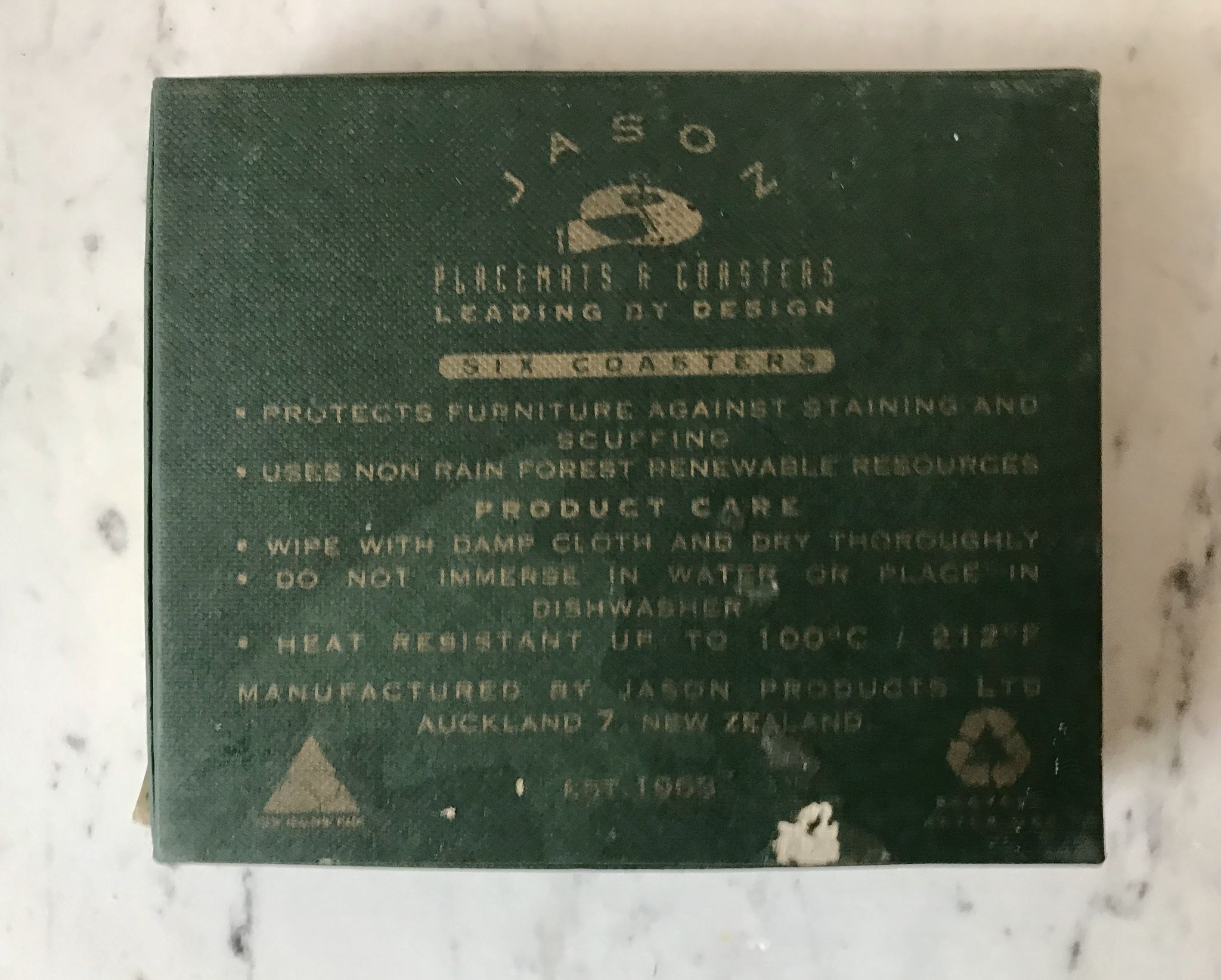 6 coasters Jason Coasters flowers Made in New Zealand (1963)