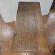 Ancienne table bistrot dessus chêne pied fonte , 118cms de L