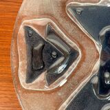 Large glass art bowl from mid-century Danish design, 1960s.