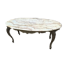 Table basse en marbre et laiton