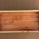 Rectangular mother-of-pearl and brass storage box 1970