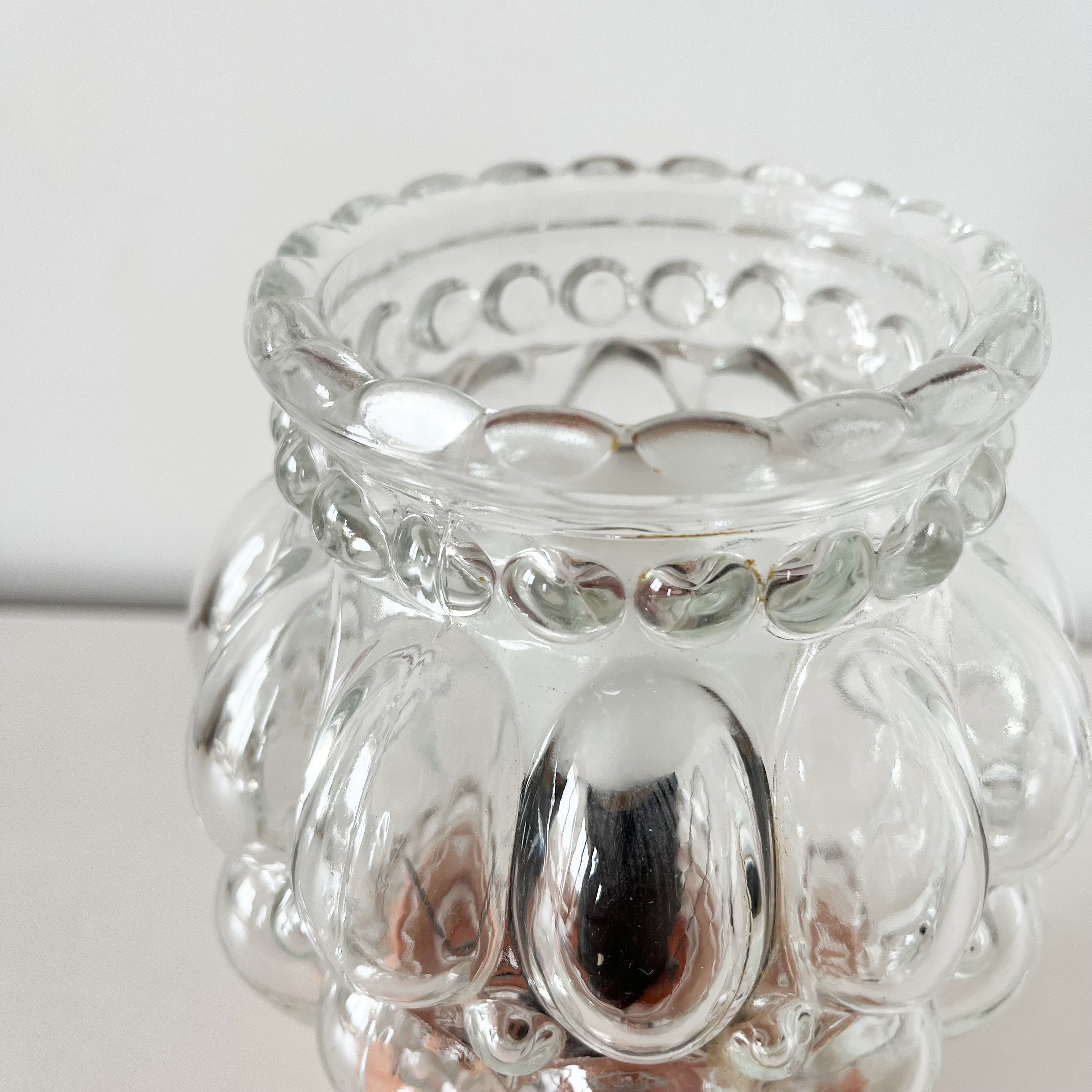 Ceramic lamp and glass globe 1970