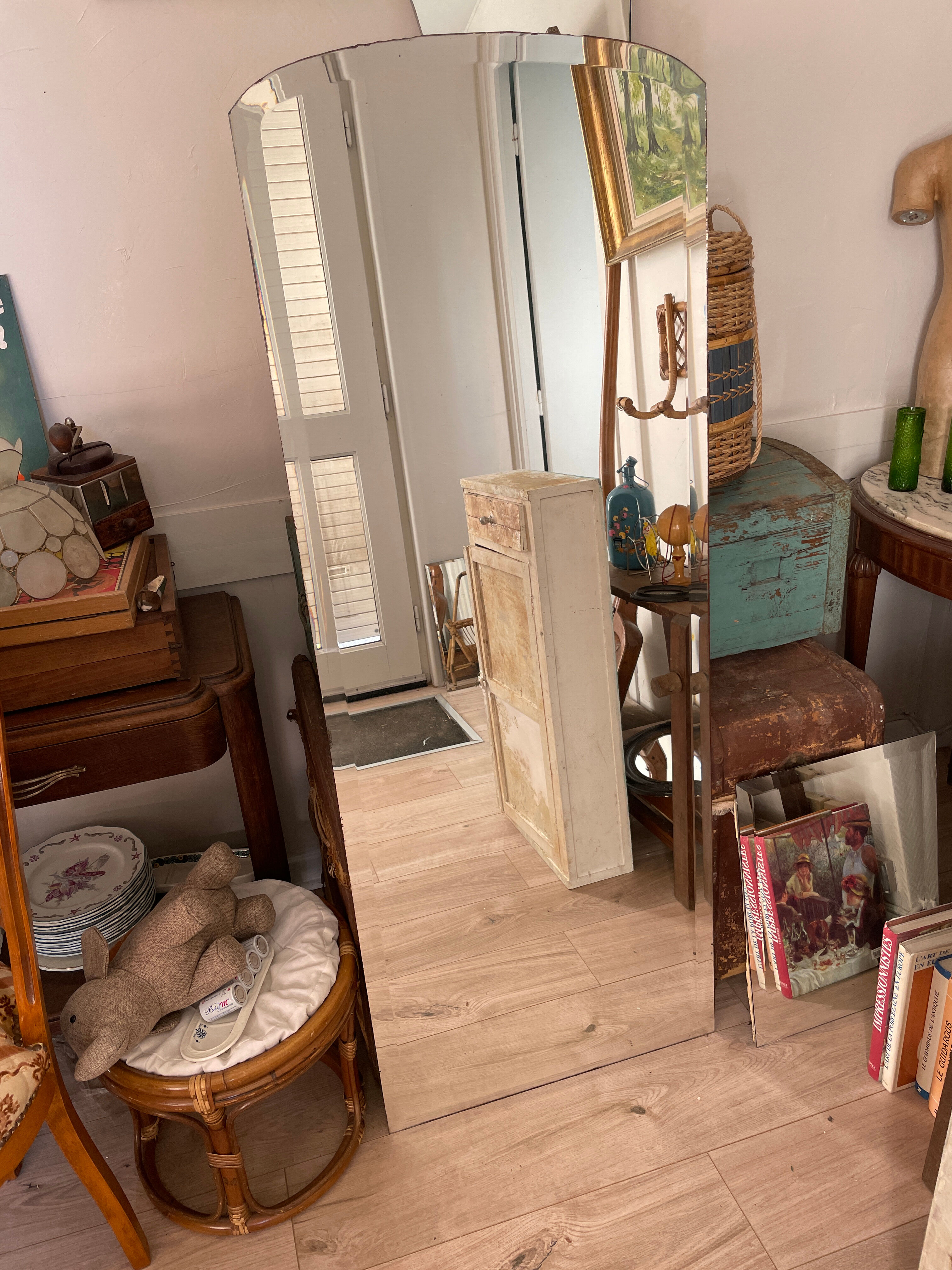 Beveled mirror 150x57cm