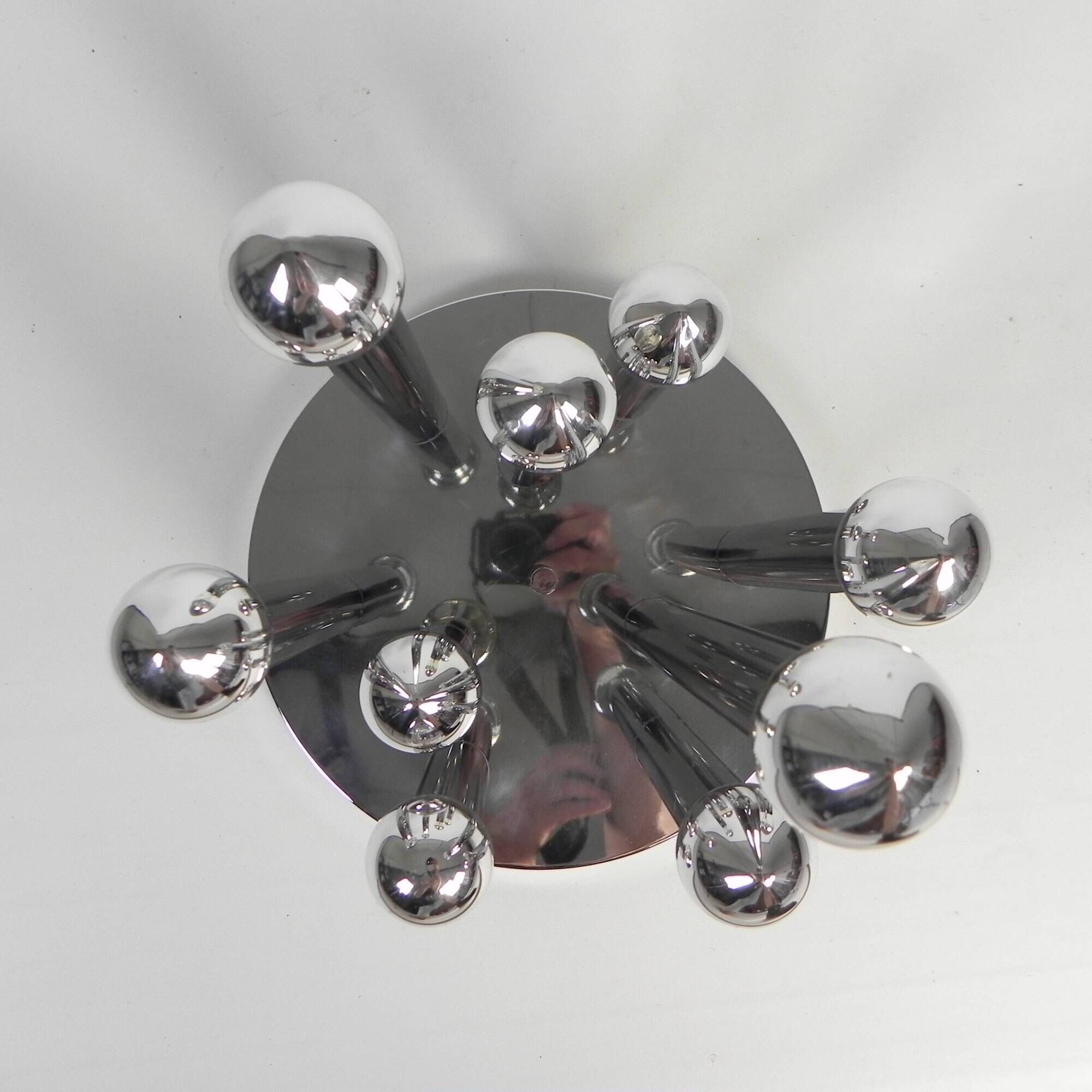 Sciolari 9-light ceiling lamp for Boulanger, 1970s