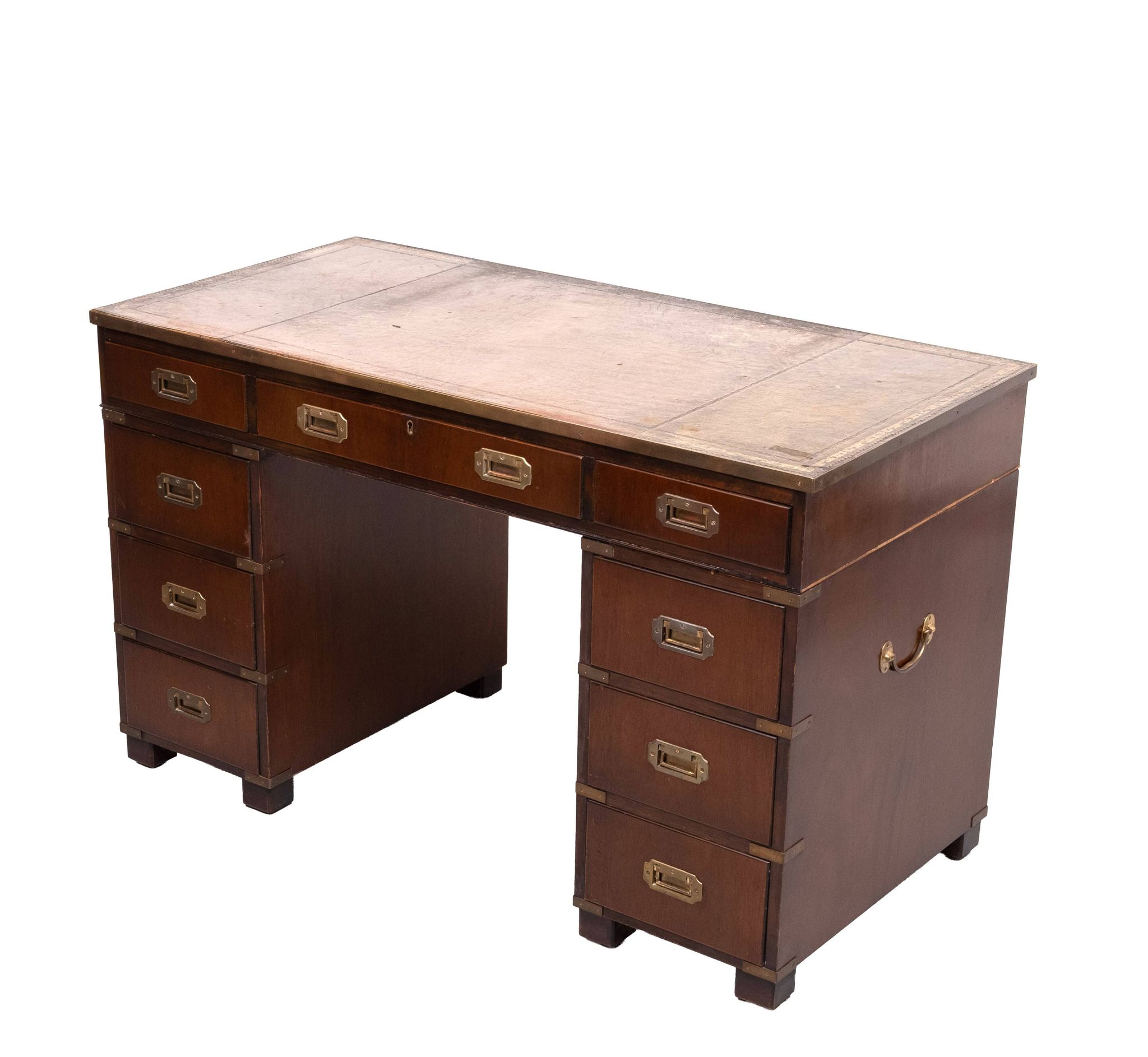 Bureau de campagne en acajou par N. Norton LTD Angleterre