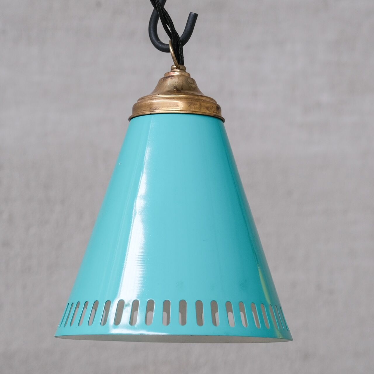 New Old Stock Mid-Century Metal Pendant Shade Lights (6 available)