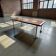 Vintage terracotta red coffee table / checkered table / coffee table