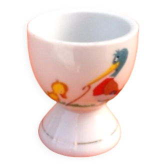 1980s egg cup on pedestal porcelain
