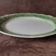 Oval ceramic dish in slip style